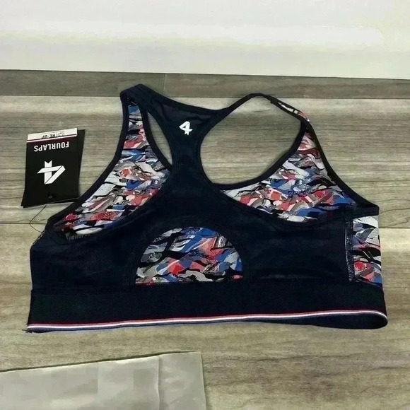 Fourlaps Corcuit Sports Bra activewear workout bra Confetti Camo size small - Picture 1 of 5